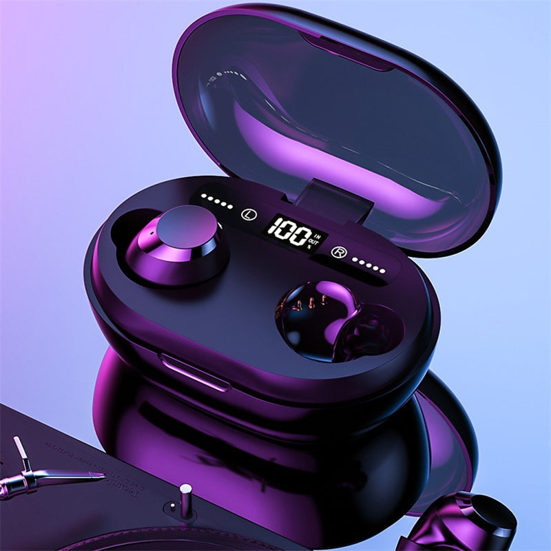 Mini Portable TWS Wireless bluetooth 5.0 Earbuds 6D Stereo 3000mAh Power Bank IPX5 Waterproof Earphone with Mic