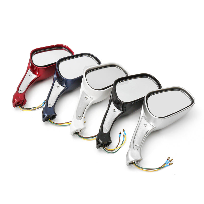 8mm Motorcycle Gy6 Rear View Mirror with Light 50cc 150cc 250cc Scooter Moped