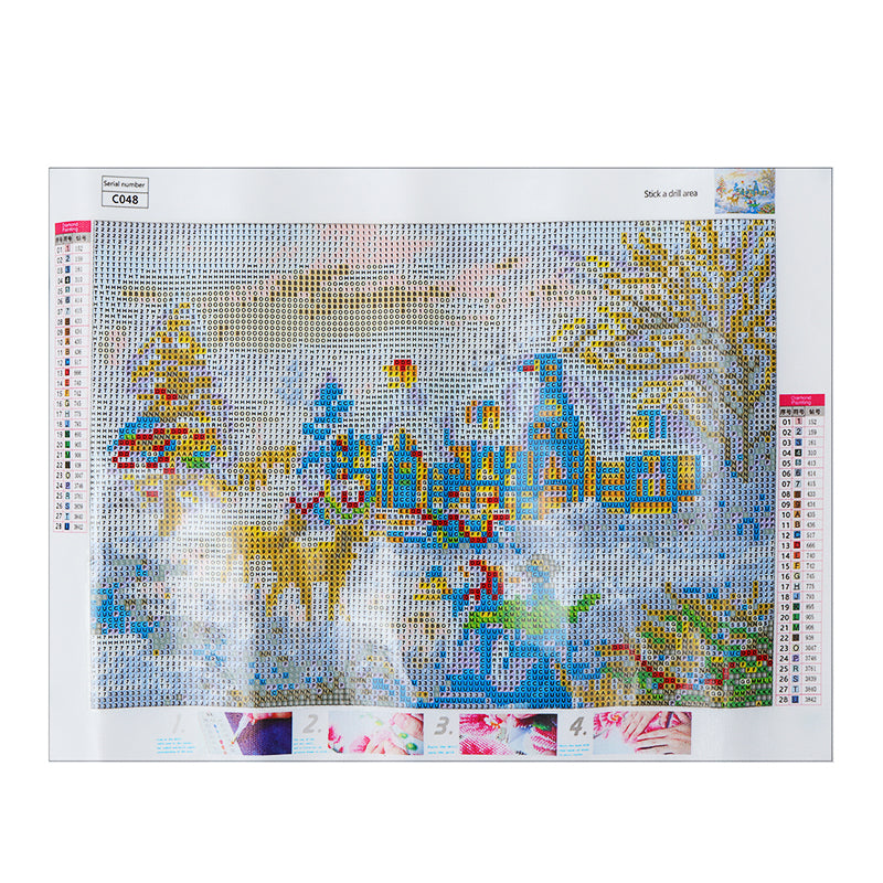 5D Diamond Painting Christmas Deer Embroidery Home Full Drill Cross Stitch Kits