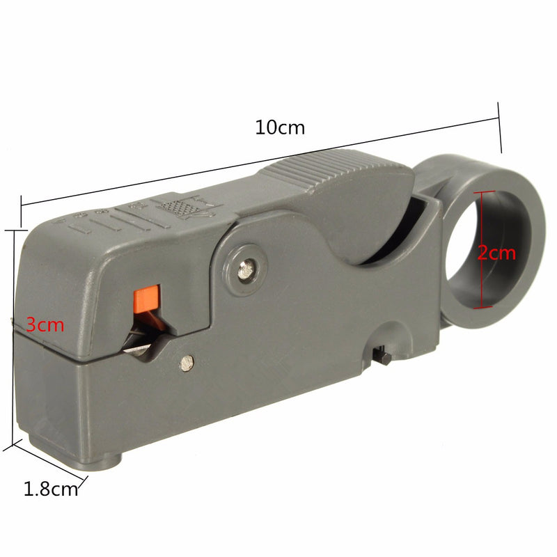 2Pcs RG6/59 Double Blades Fully Adjustable Wire Stripper Cutter Cable Stripping Tool