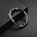 Trendy 8mm Buddha Beads Bracelet Natural Stone Casual Gradient Beaded Bracelet for Men Gift