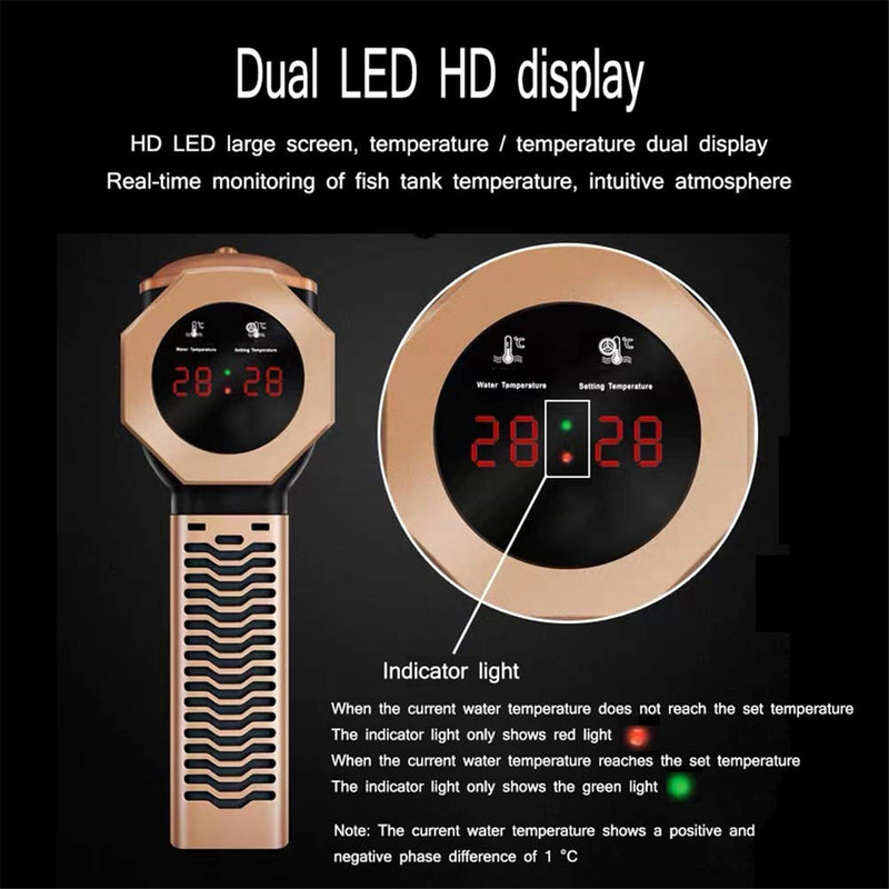 500/800/1000W 220V Aquarium PTC Heater Heating Rod Temperature Controller Thermometer