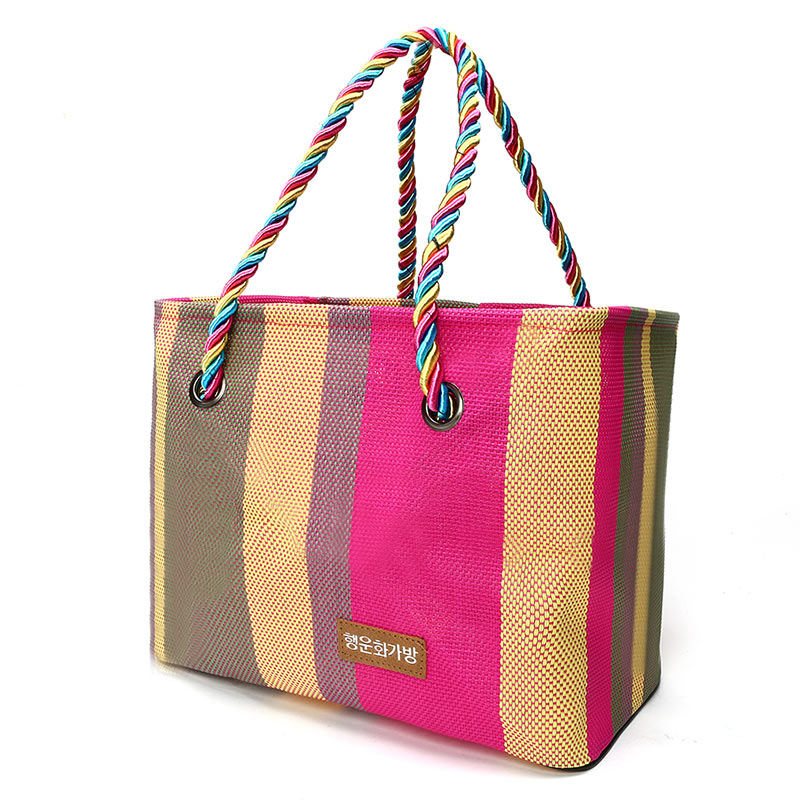 Honana HN-B70 Multifunctional Woven Storage Bag Toiletry Cosmetics Travel Beach Tote