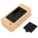 Wooden LED Digital Alarm Clock Dual Voice Control Calendar Thermometer