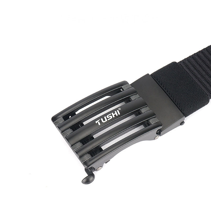 TUSHI 125cm x 3.4cm Zinc Alloy Quick Release Buckle Nylon Tactical Belt Casual Belts Business Belt