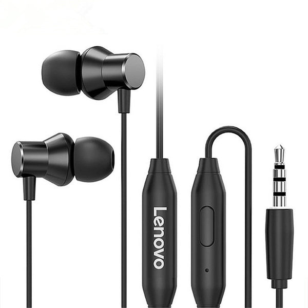Lenovo HF130 Bass 3.5mm Wired In-ear Earphone Universal Headphones for Smartphone MP3