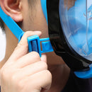 Diving Mask Snorkel Mask Full Face Mask Detachable Camera Mount Adjustable Headband Anti-fog Leakage Safety Snorkeling Diving Equipment with Mobile Waterproof Bag