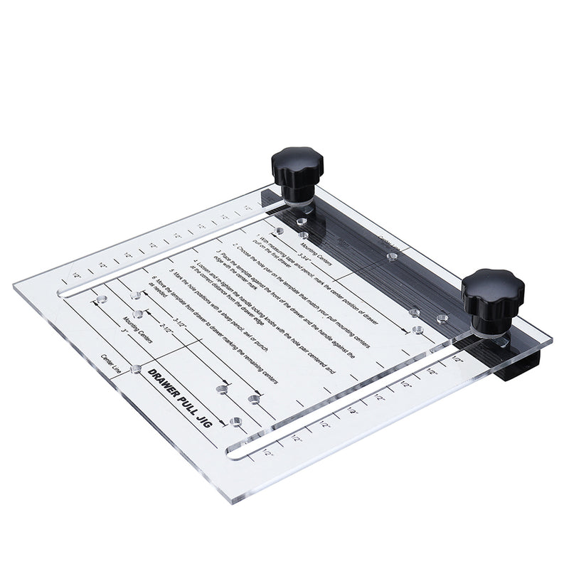 Adjustable Jig Ruler Drawer Door Pull Knob Installation Jig Handle Drill Guide Rule