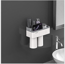 Mutifunctional Magnetic Toothbrush Holder with Toothpaste Squeezer Cups Bathroom Storage Rack Nail Free Mount