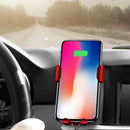 Baseus Qi Wireless Fast Car Charger Phone Holder Mount For iPhone 8 X Samsung S8 S7 S6