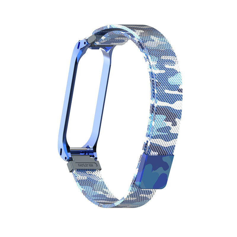 Camouflage Metal Watch Band Watch Strap Replacement for Xiaomi Miband 4
