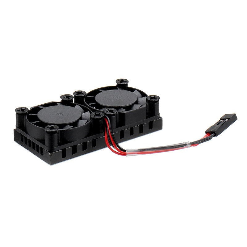 Dual Fan Radiator Development Board 51*25*13mm Cpu Air Cooling  Heat Sink Module for Raspberry Pi 3b+