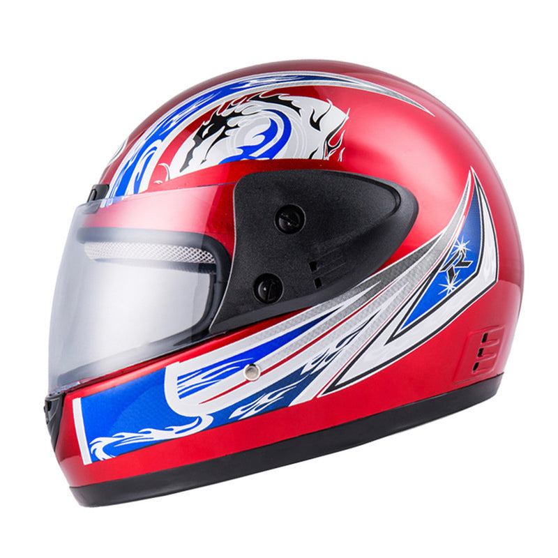 BYB Universal Motorcycle Full Face Helmet With Neck Protection Anti-fog Breathable