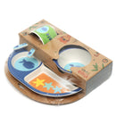 5 Style Bamboo Fiber Colorful Kids Meal Set Feeding Tools Plate Cup Spoon Fork Kid Bowl