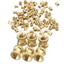 Suleve M3BN2 100pcs M3x5x5mm Metric Threaded Brass Knurl Round Insert Nuts