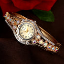 LVPAI XR1959 Fashionable Ladies Bracelet Watch Rhinestone Clock Quartz Watch