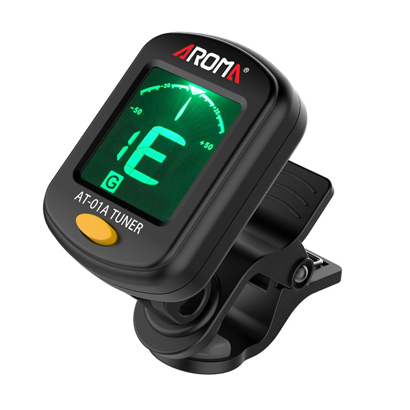 Aroma AT-01A Clip-on Tuner Tuning for Guitar Bass Violin Ukulele