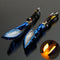 4pcs Skull Universal Motorcycle Amber Indicator LED Turn Signal Light