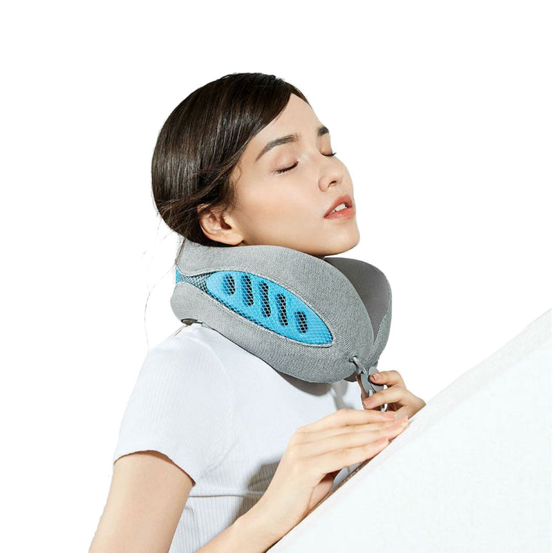 LEFAN Double Elastic Breathable U-Shaped Pillow from Xiaomi Youpin Through Hole Ventilation Design Ice Feeling Fabric Washable Pillow