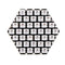 WS6812 37Pcs HEX RGB LED Hexagon LED Board with  3 GROVE Port Compatible with M5Stack UI-Flow