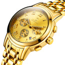 STRYVE S9601 Luminous Display Fashion Stainless Steel Strap Zinc Alloy Case 24hours Display Men Quartz Watch
