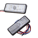 2pc 12V LED Rectangle Reflector Turn Signal Tail Brake Light For Motorcycle Truck Dirt Bike Universal