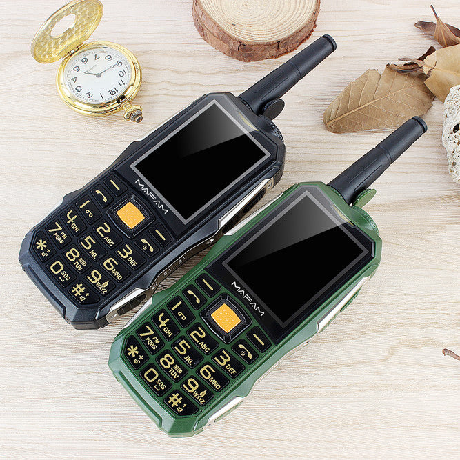 MAFAM M2+ 2.4 Inch 4000mAh UHF Walkie Talkie Hardware Intercom Handheld SOS Facebook Dual SIM Card FM Power Bank Rugged Feature Phone
