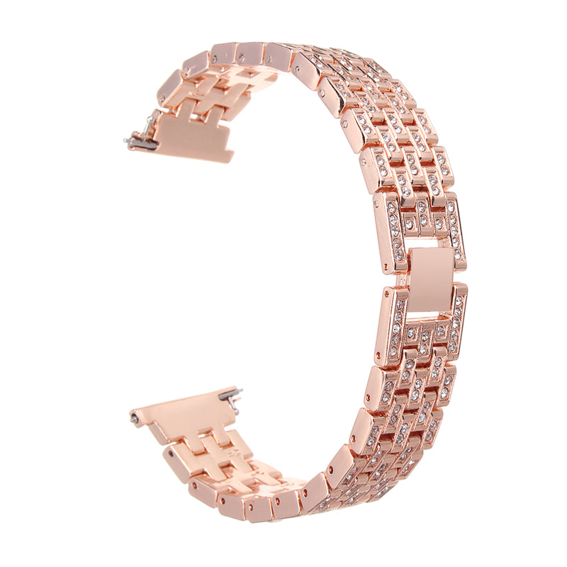 12mm Replacement Stainless Steel Diamond Wrist Watch Band Strap For Fitbit Versa