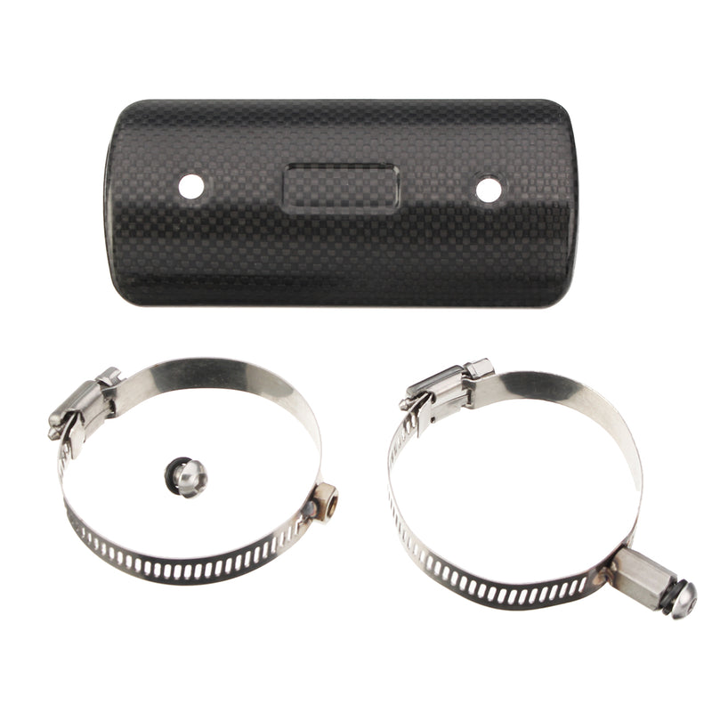 4/5/8inch Carbon Motorcycle Exhaust Muffler Pipe Heat Protective Shield Cover