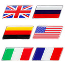 63x32MM Aluminum Flag Grille Emblem Badge Car Stickers For VW Jetta Golf Audi