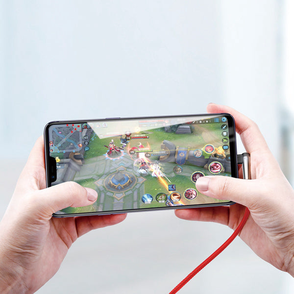 Baseus 2.4A Double-insertion Reversible Micro USB With LED Light Fast Charging Data Cable 1M