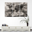 Miico Hand Painted Three Combination Decorative Paintings Lunar Surface Wall Art For Home Decoration