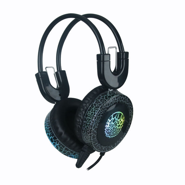 H5 3.5mm Wired Colorful RGB LED Head-mounted Game Earphones Luminescent Headphone