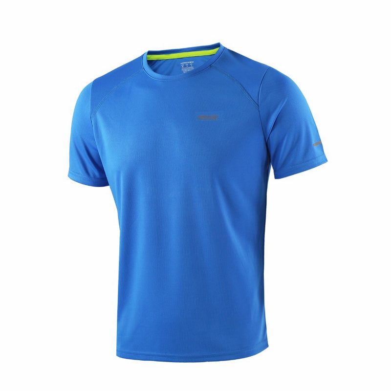 ARSUXEO Men Summer Running T Shirts Active Short Sleeves Quick Dry Training Jersey Sports Clothing