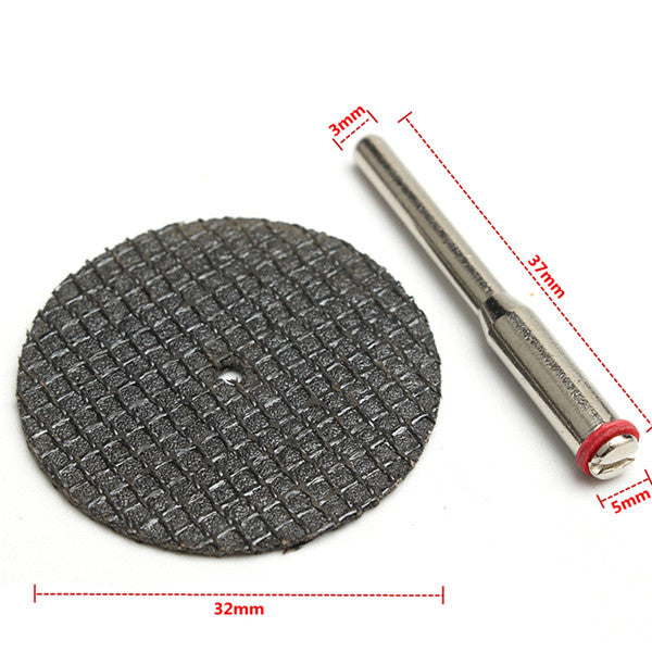 50pcs 32mm Cutting Discs Cut Off Wheel with 4pcs 1/8 Inch Shank Mandrels for Rotary Tools
