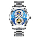 TEVISE T843B Dragon Design Automatic Mechanical Watches Stainless Steel Band Men Watch