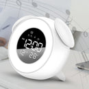 LD908 LED Wake Light Clock Ambient Light Rechargable Alarm Clock with Sunset Mode Digital 12/24 Hour Display