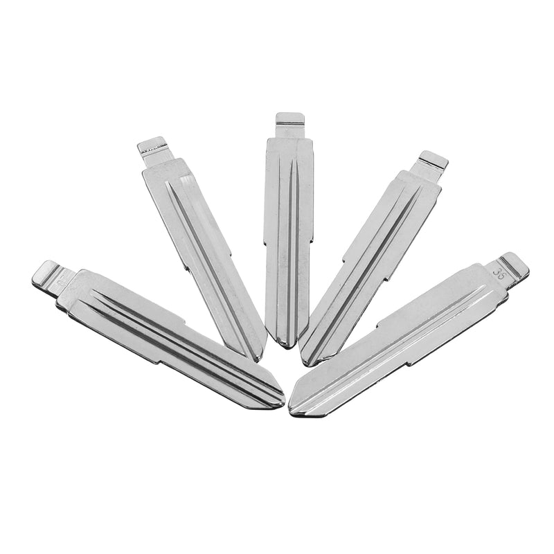 24Pcs Metal Blank Uncut Flip Remote Key Blade Lock Picks Tools