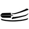 1 Set Gloss Black Car Front Bumper Grille Stickers Trim for Honda Accord 2018-2019