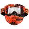 Detachable Modular Face Mask Shield Goggle Protect Motorcycle Helmet