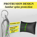 Car Headrest Lumbar Waist Seat Pillow PU Leather Travel Soft Cushion Support