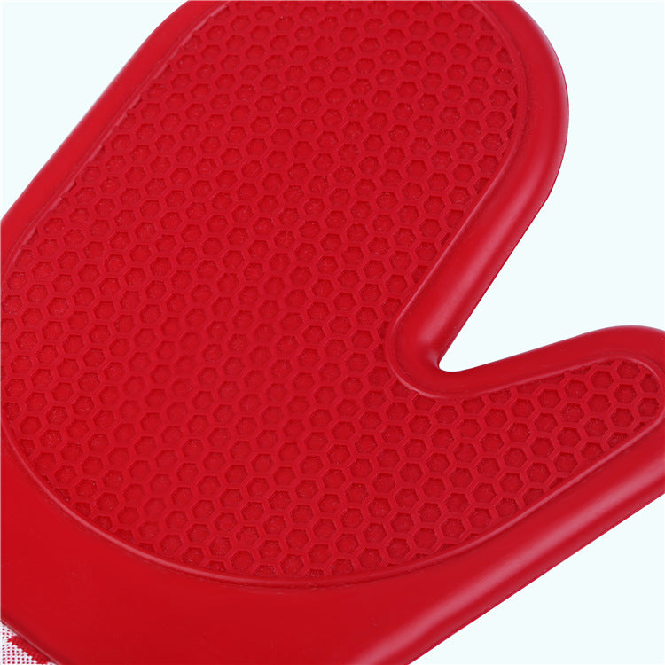 KCASA KC-PG06 1Pcs Silicone Cotton Oven Mitts Microwave Oven BBQ Heat Resistant Pot Holder Gloves