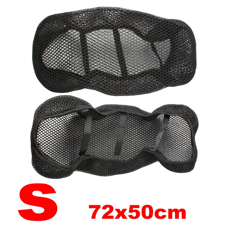 3D Motorcycle Scooter Seat Cover Net Breathable Protector Black