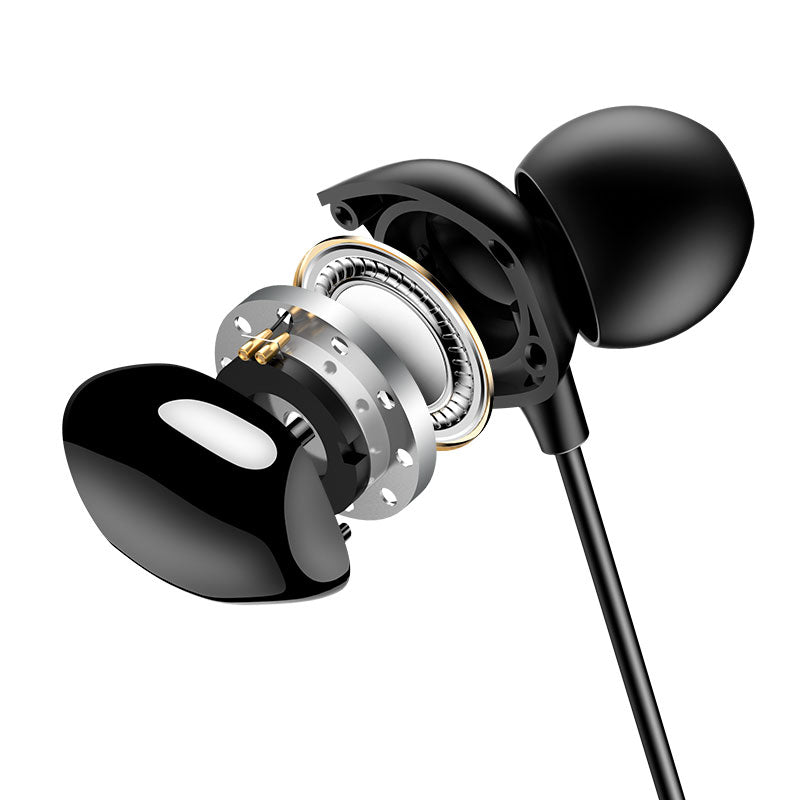 USAMS EP-28 Earphone Durable 3.5mm Wired Control In-ear Stereo Earbuds Headphone with Mic