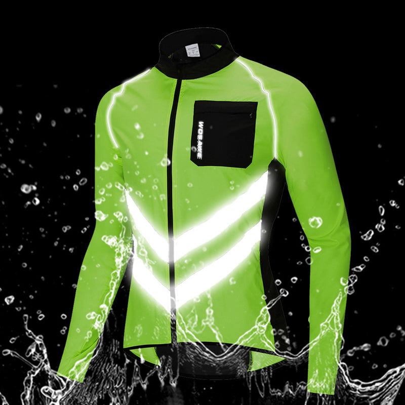 WOSAWE Reflective Watorproof Bike Bicycle Cycling Sport Clothing Jacket Windproof Rain Coat Jersey