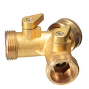 3/4 " Brass Garden Irrigation 2 Way Y Shape Adapter Splitter Hose Pipe Tap Connector