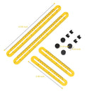 Multifunctional Four Folding Ruler Plastic Metric Scale Folding Ruler