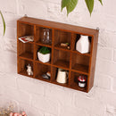 12 Grids Hanging Wooden Wall Shelf Box Display Rack Shelf Storage Home Decorations