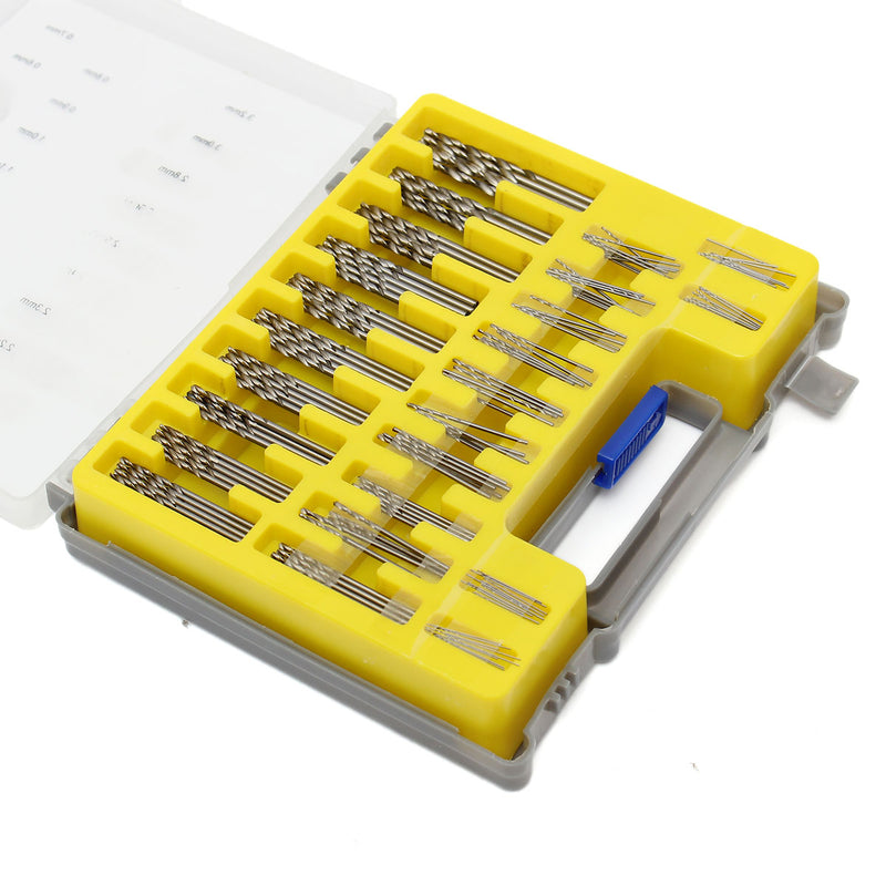 150pcs 0.4mm-3.2mm Micro Twist Drill Bit Set Mini HSS Straight Shank Drill