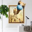 Miico Creative 3D Desert Camel Frame PVC Removable Home Room Decorative Wall Door Decor Sticker